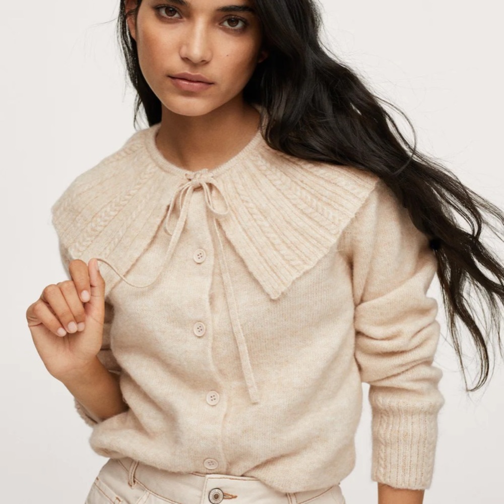Mango Collard Cardigan